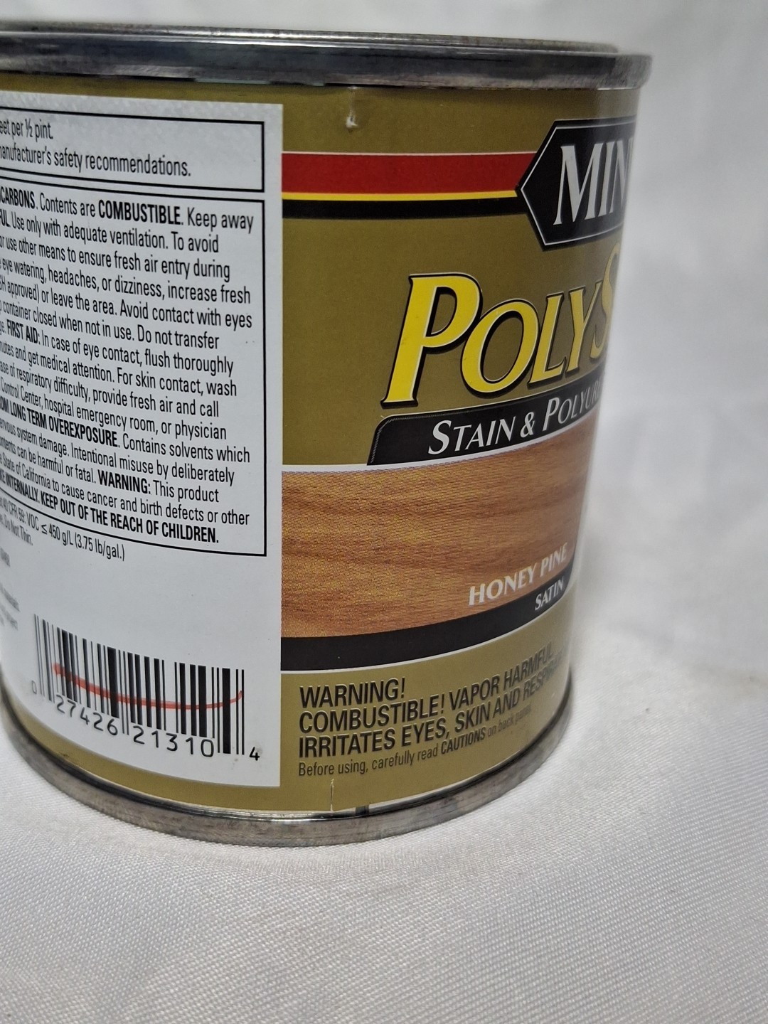 Minwax PolyShades Honey Pine Stain and Polyurethane 1/2 Pint Wood Finish