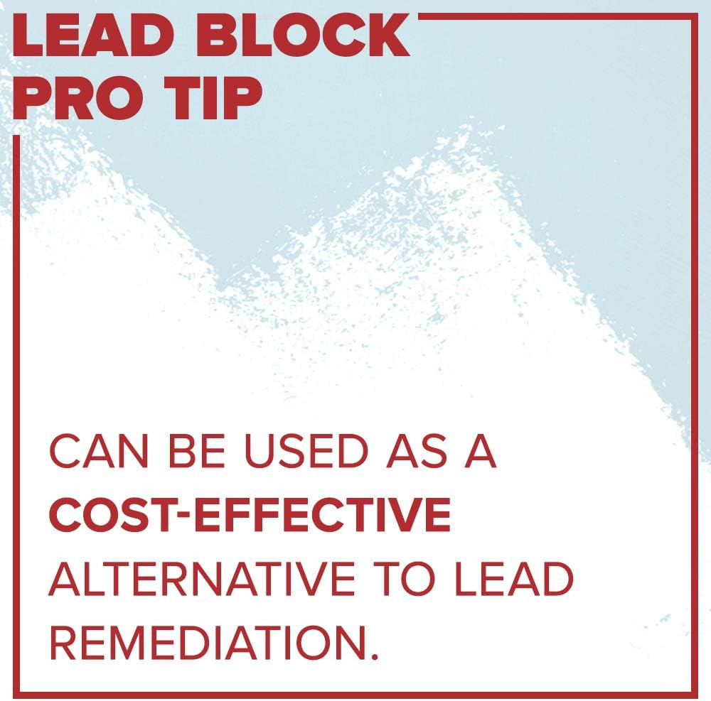 Lead Block, Lead Encapsulating Paint, Eggshell, White, 1 Gallon