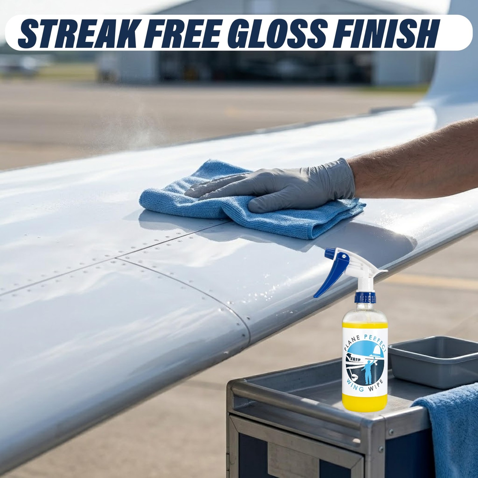 Plane Perfect Wing Wipe Quick Detail Spray Sealant – Hydrophobic Aviation Gra…