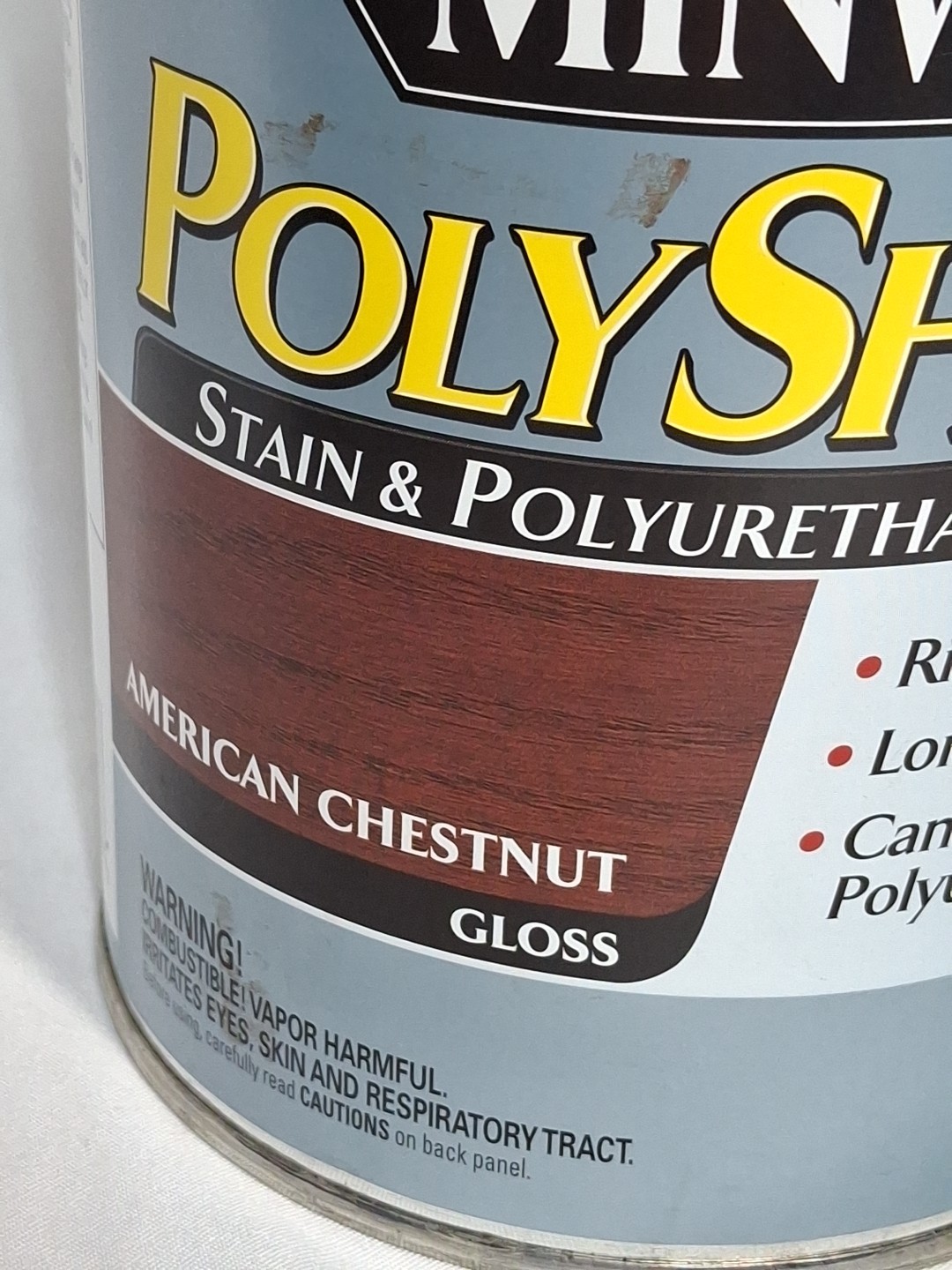 Minwax PolyShades Stain & Polyurethane AMERICAN CHESTNUT Gloss, 1 Quart