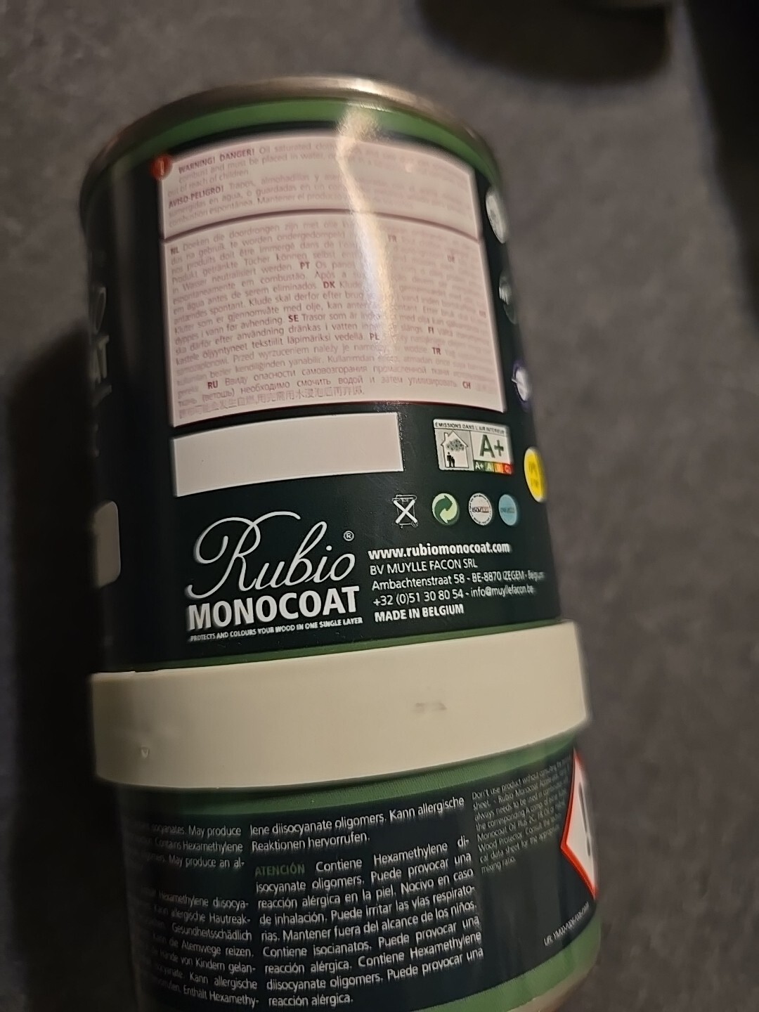 Rubio Monocoat Oil Plus 2C 350 Milliliters CM 3326 Cherry Interior Wood Stain