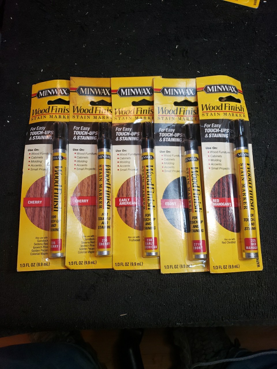 (5) New Minwax Wood Finish Stain Marker Touch Up Furniture Multiple Colors MIX