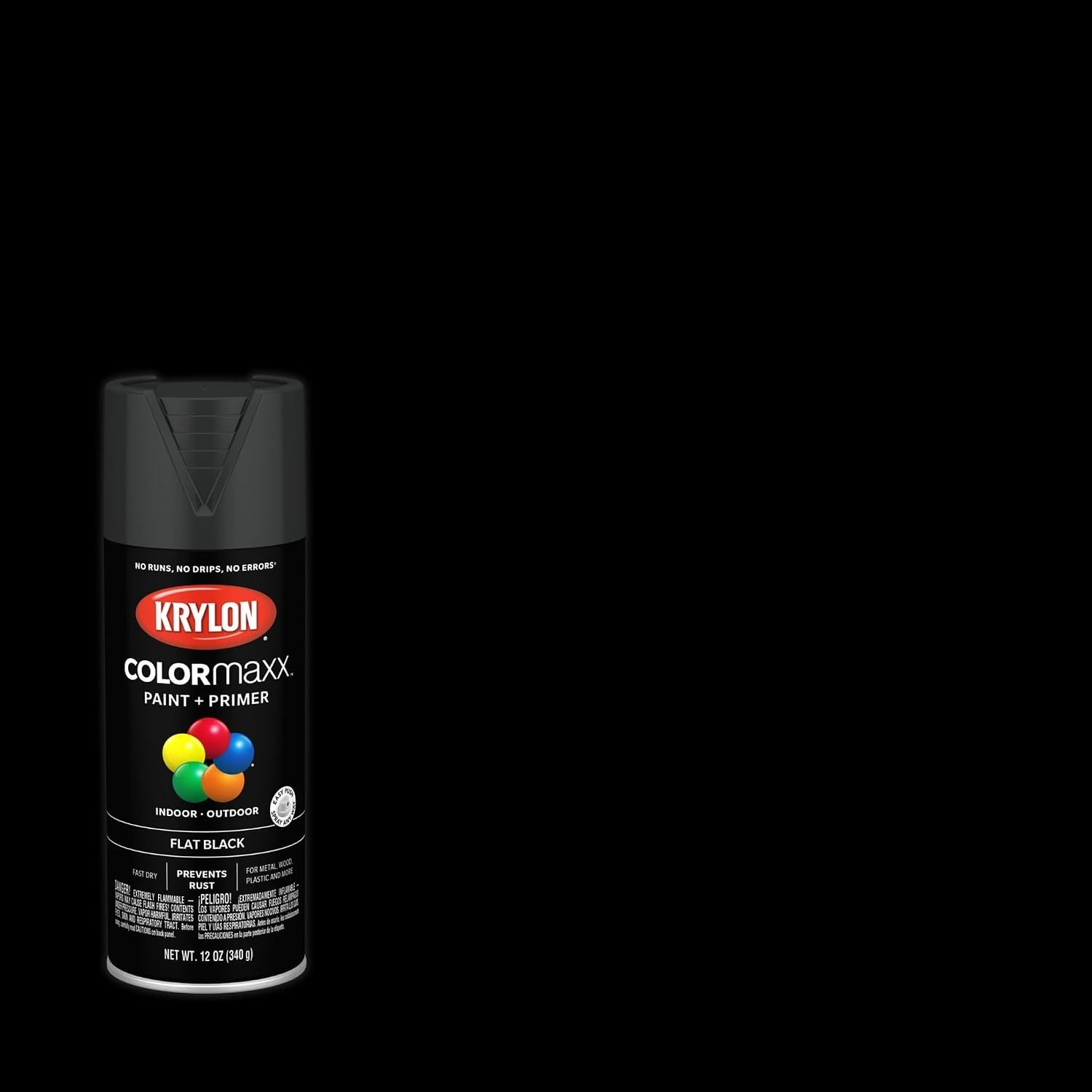 Effortless 12 Oz. Black Flat Spray Paint – Ideal for Indoor & Outdoor Use