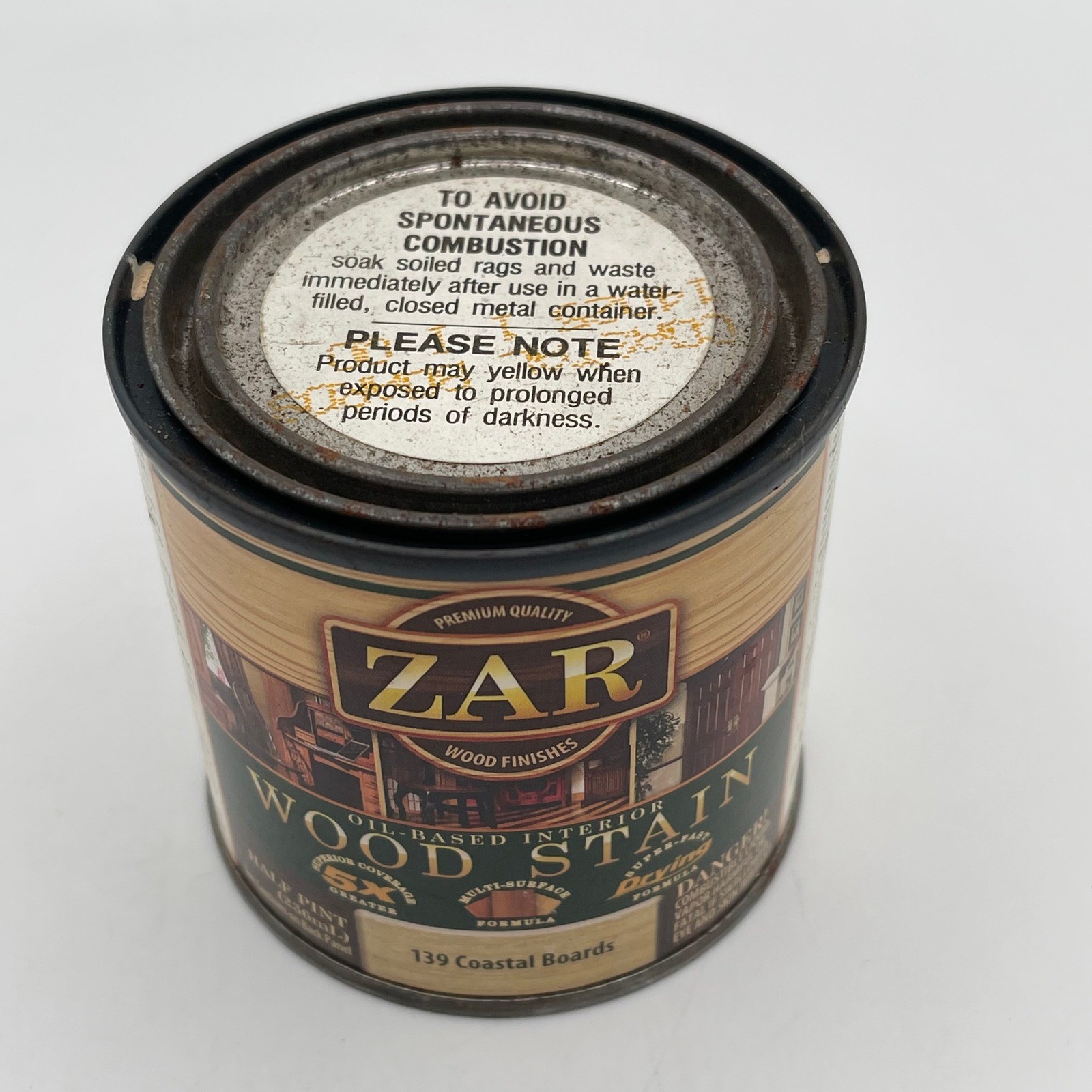 ZAR Oil-Based Interior Wood Stain 139 Coastal Boards Half Pint 236mL Interior