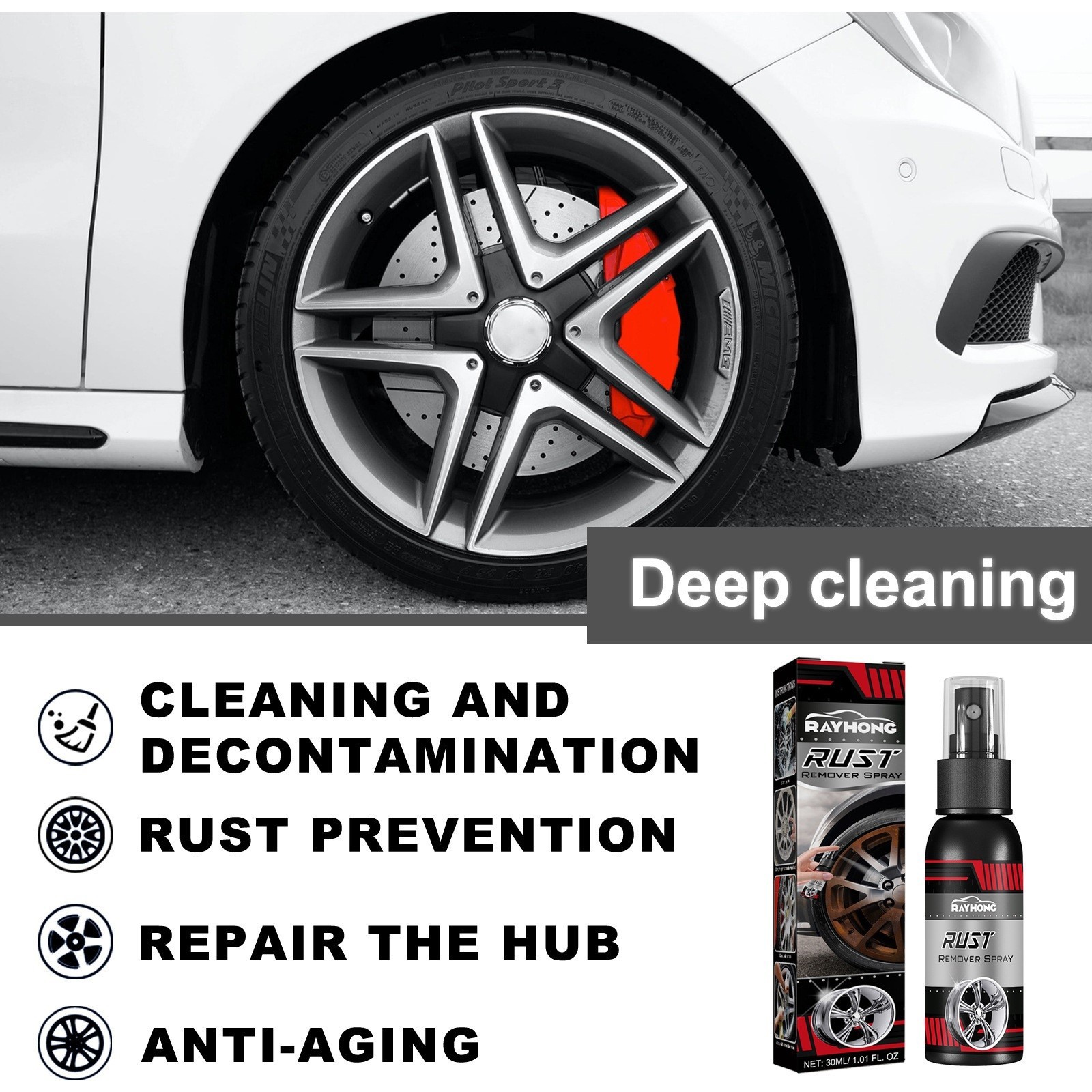 Multi-purpose Car Rust Removal Spray Rust Remover Rust Inhibitor Derusting Spray