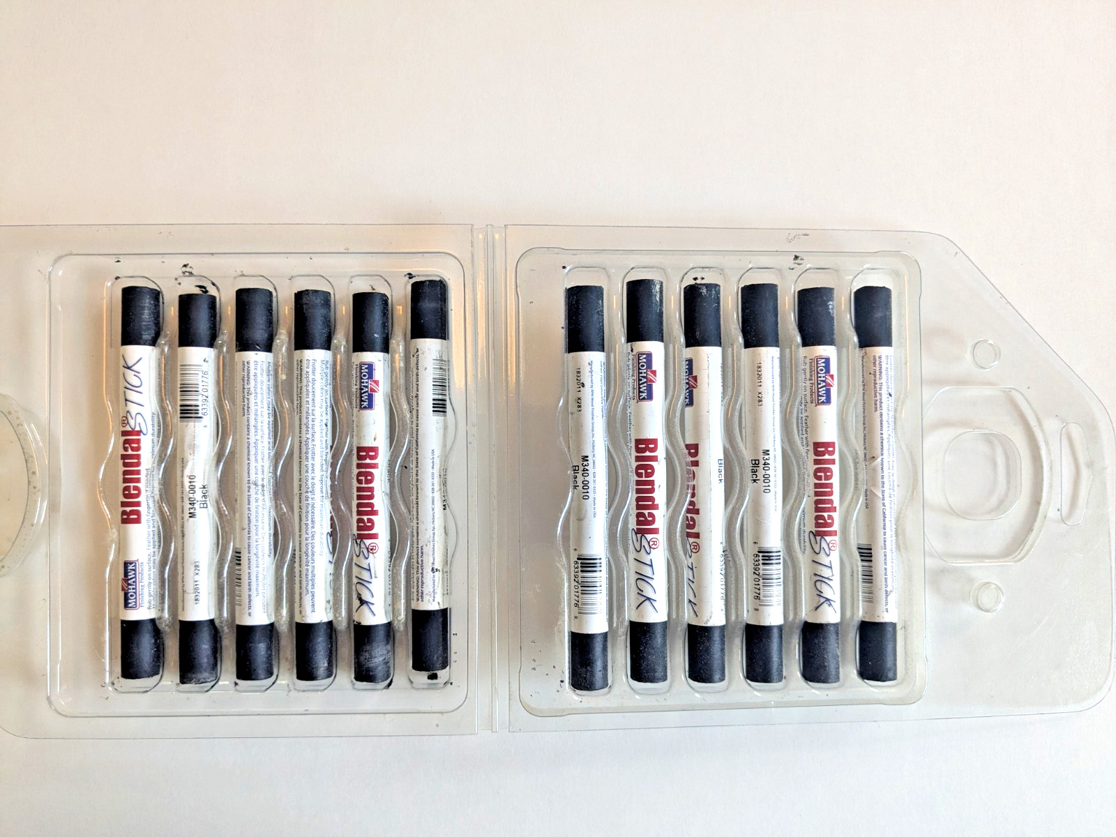 Mohawk Blendal Furniture Wood Touch Up Repair Wax Sticks – Lot of 12 – Black