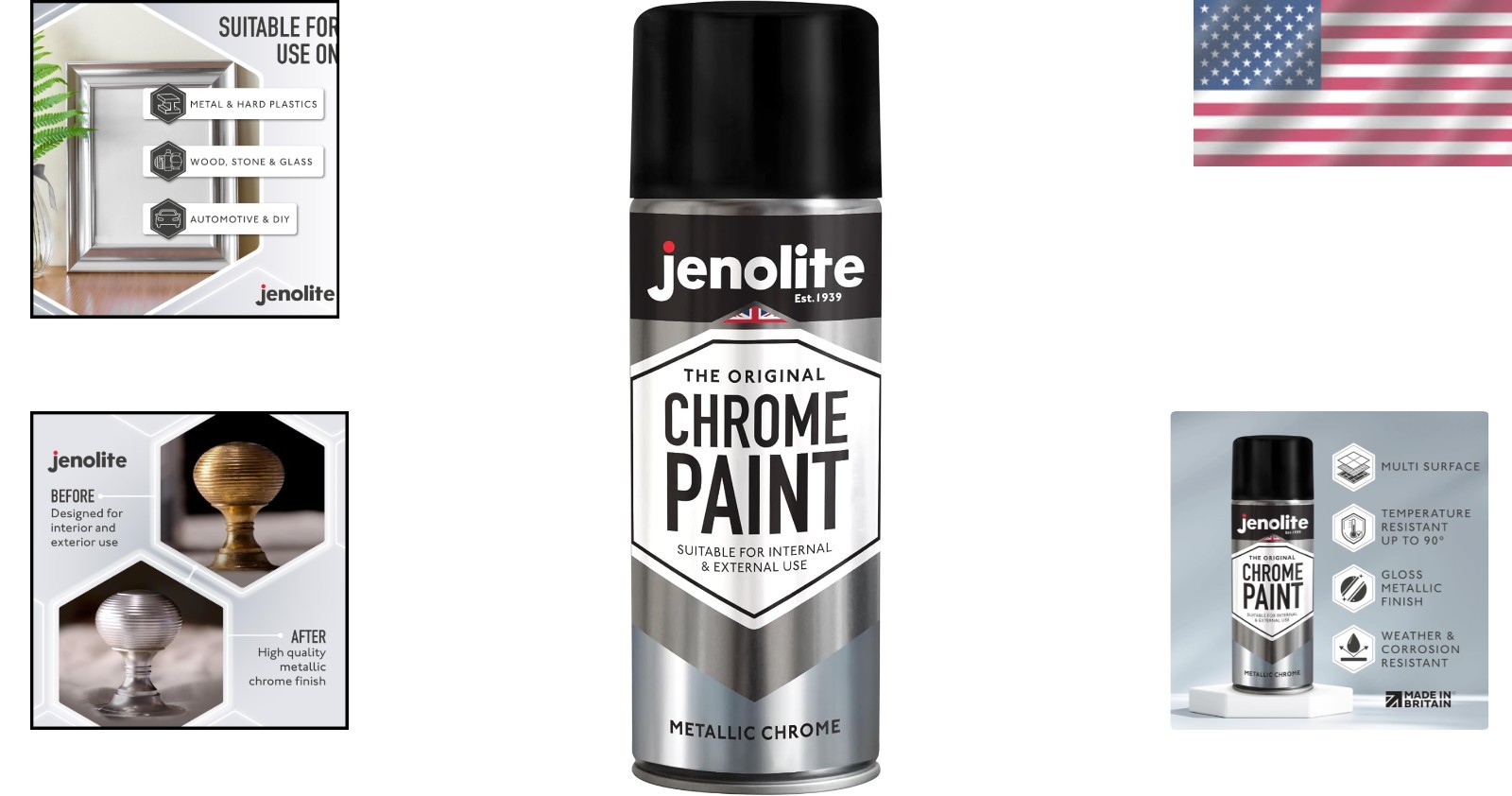 Chrome Spray Paint – Smooth Chrome Finish – Multi Surface Paint for Metal, Pl…