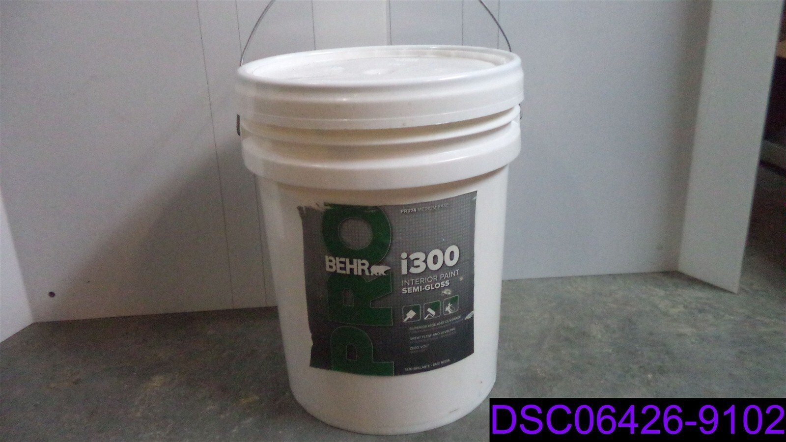 5 Gallon Behr i300 PR374 Medium Base Interior Paint Semi-Gloss