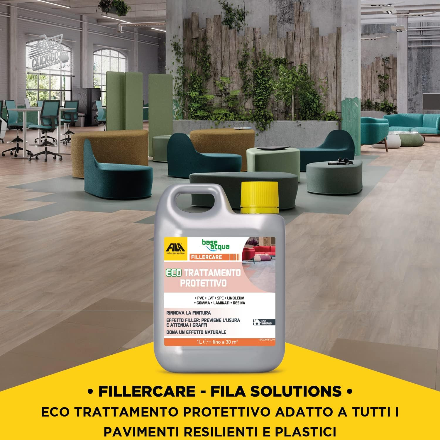 Protective treatment laminate floor PVC plastic renews scratch resistant 1L FI