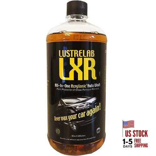 LustreLab LXR All-In-One Acrylionic Auto Car Wash and Wax, Replaces 5