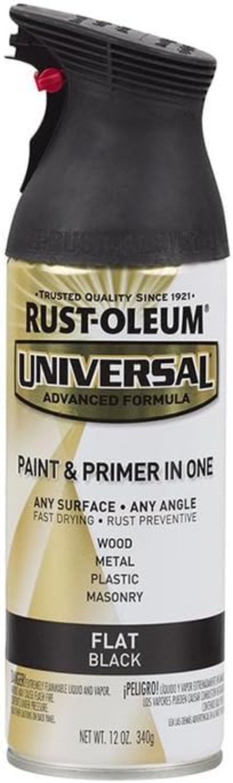 Universal All Surface Spray Paint, Flat Black | Interior/Exterior, Fast Dry, …