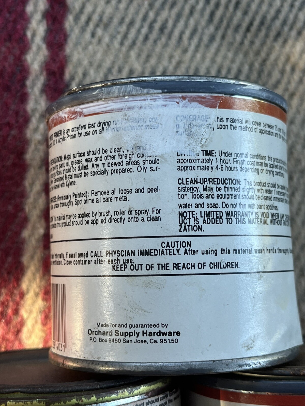 OSH. Orchard Supply Hardware Half-pint Paint.
