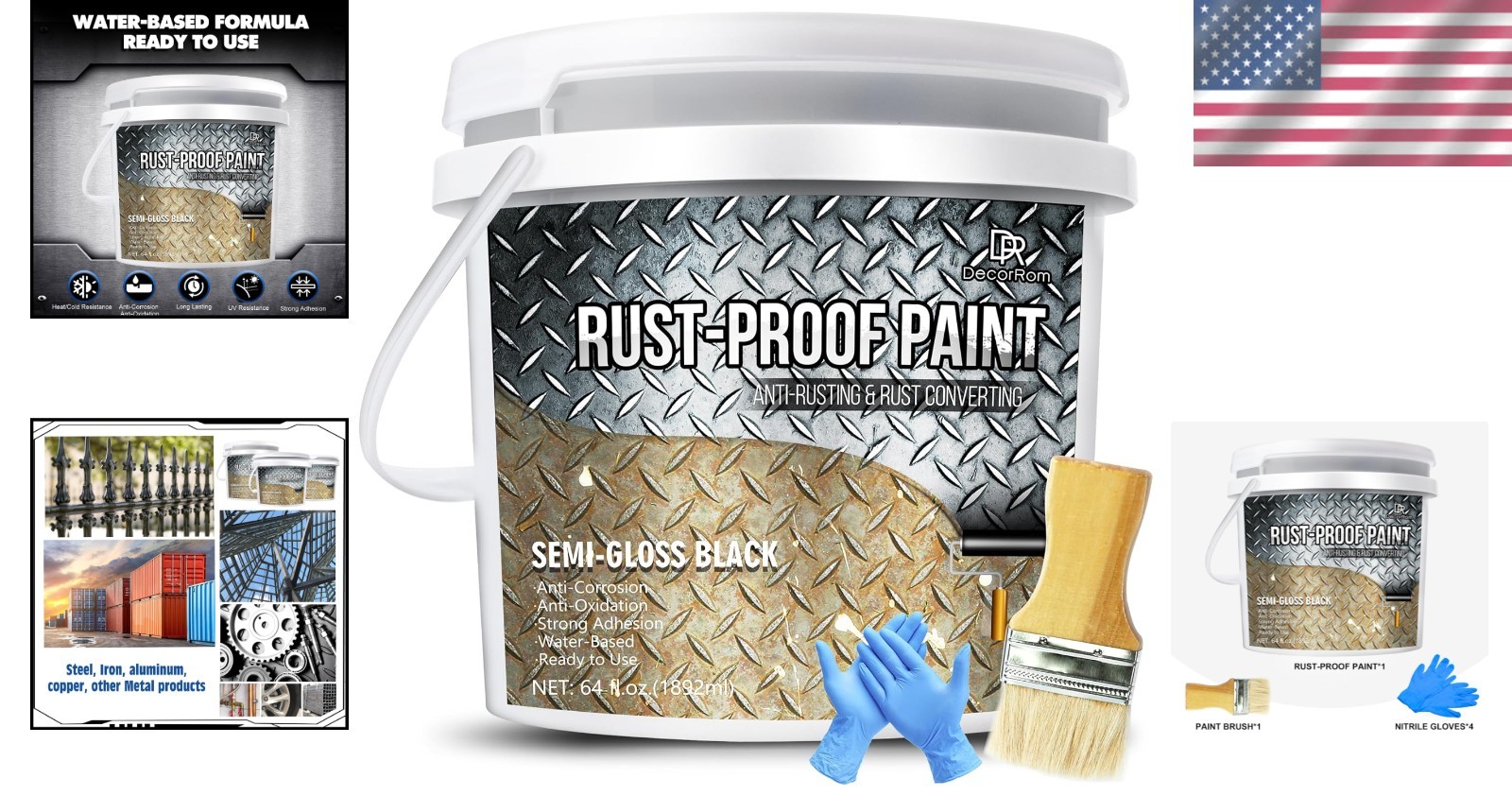 Exceptional 64oz Rust Converter & Metal Primer – Waterproof & Resistant Finish
