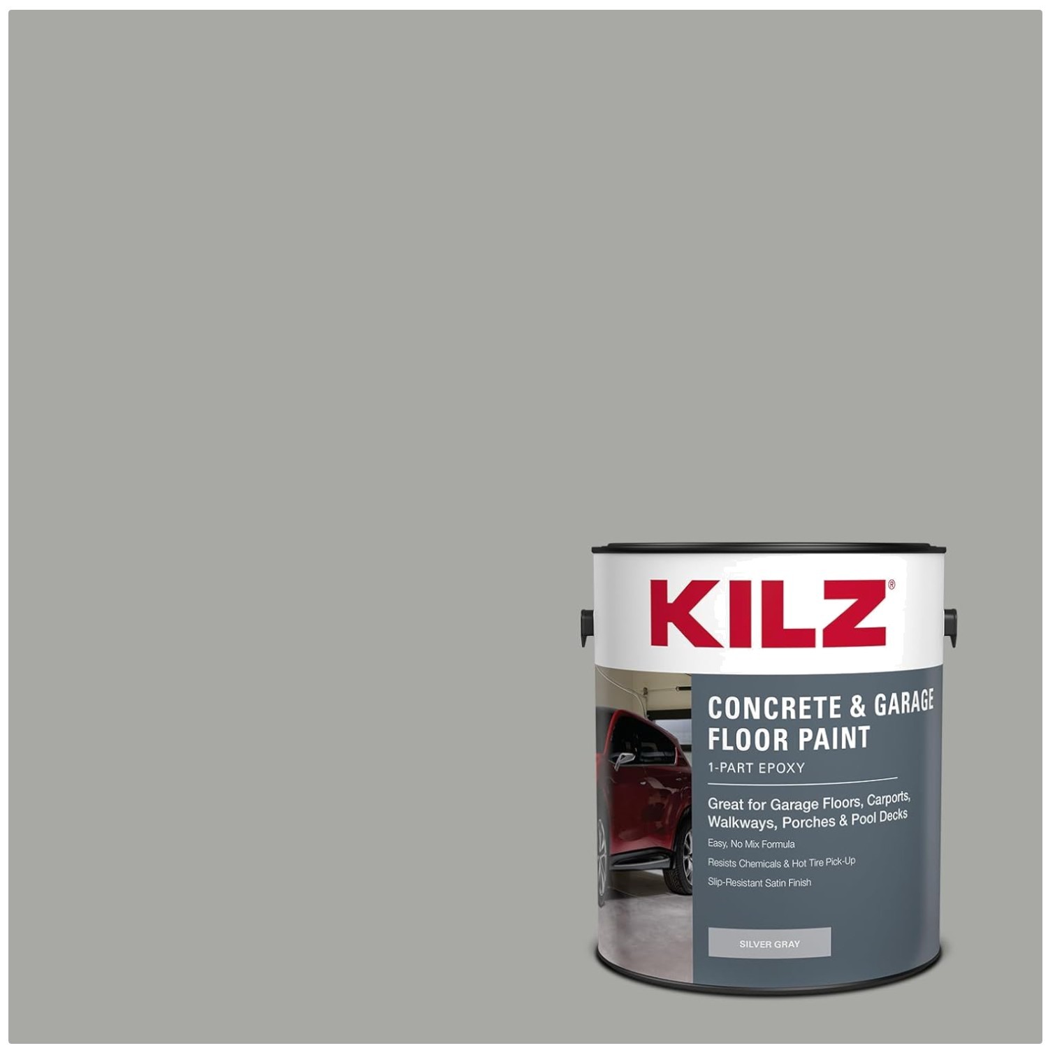 Slip-Resistant Epoxy Acrylic Concrete Paint for Porches, Driveways, Pool Decks