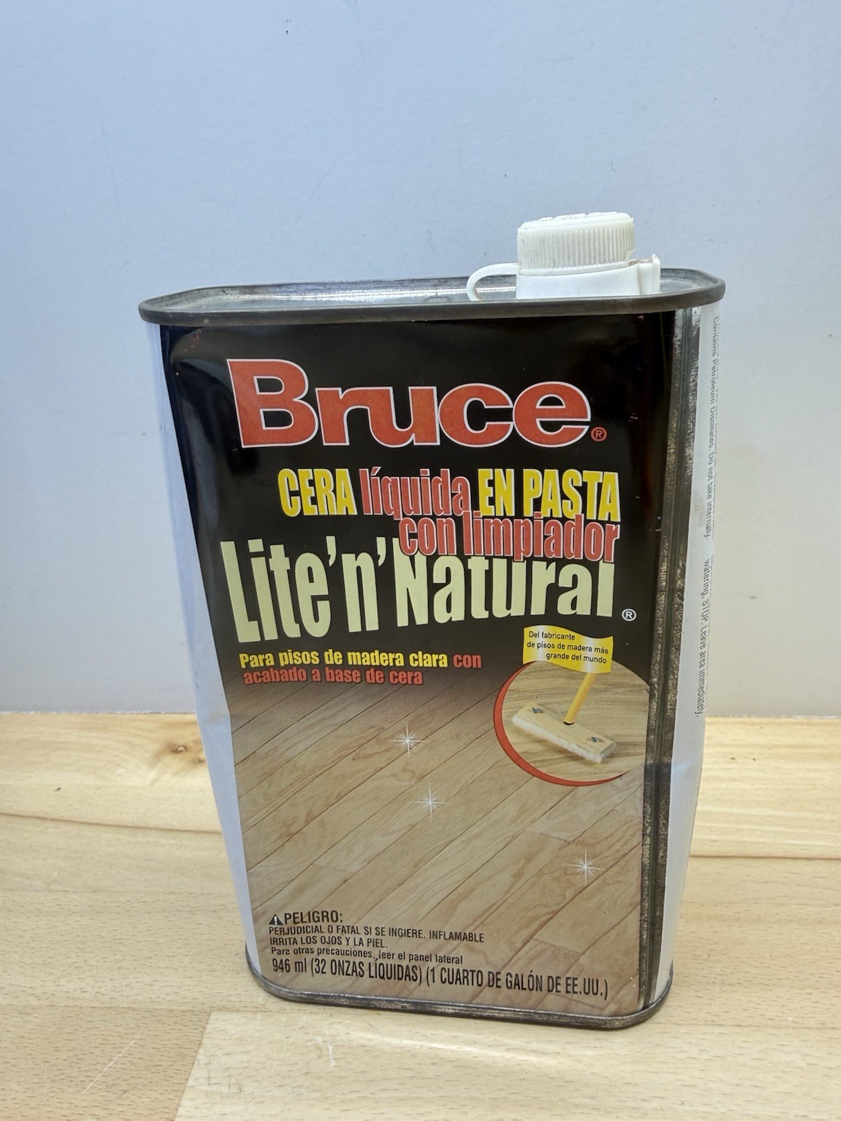 Bruce Lite ‘n’ Natural Liquid Paste Wax Cleaner Hardwood Floors 32 fl oz B