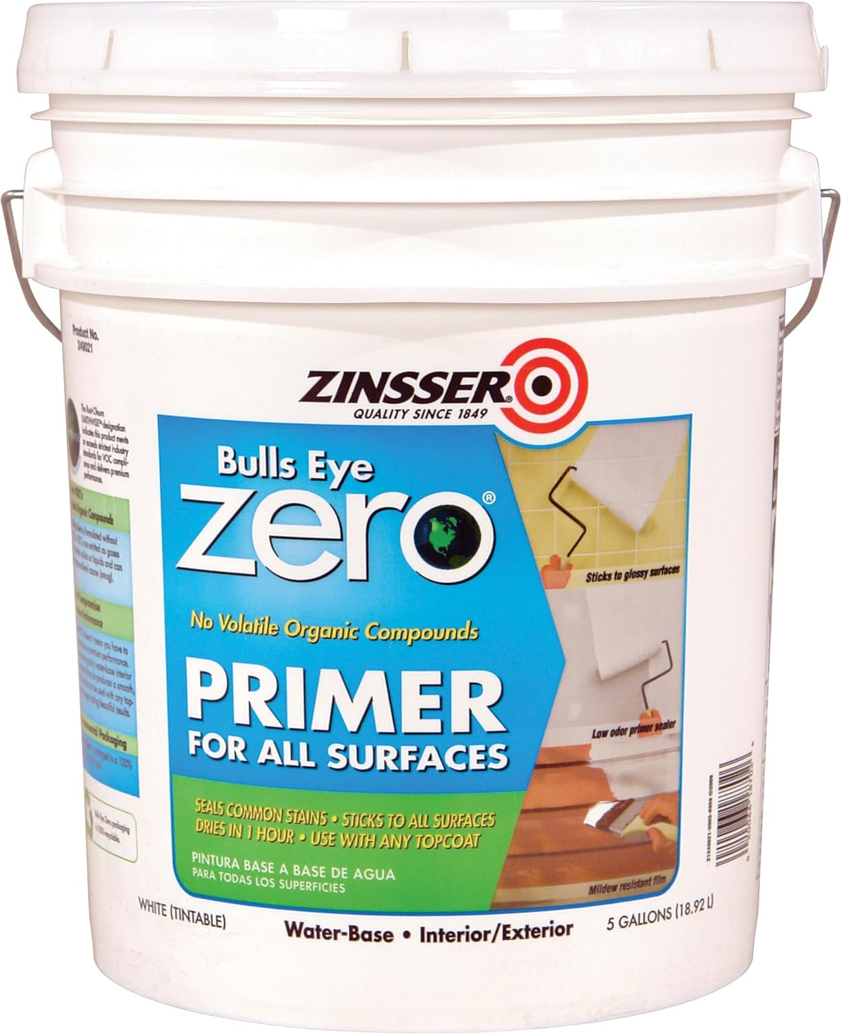 Bulls Eye Zero Eco-Friendly All Surface Primer, 5 Gallon – White