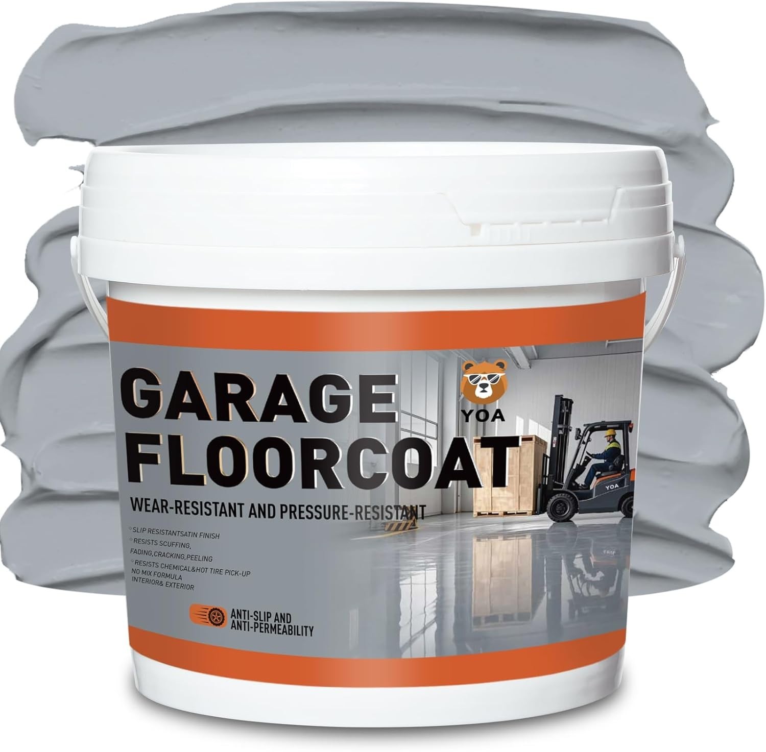 Professional Garage Floor Paint – 1 Gallon Smoke Gray, Scratch Resistant Finish