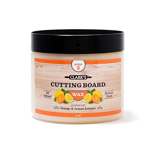 Cutting Board Finish Wax, Enriched with 6 Ounce (Pack of 1) Lemon & Orange