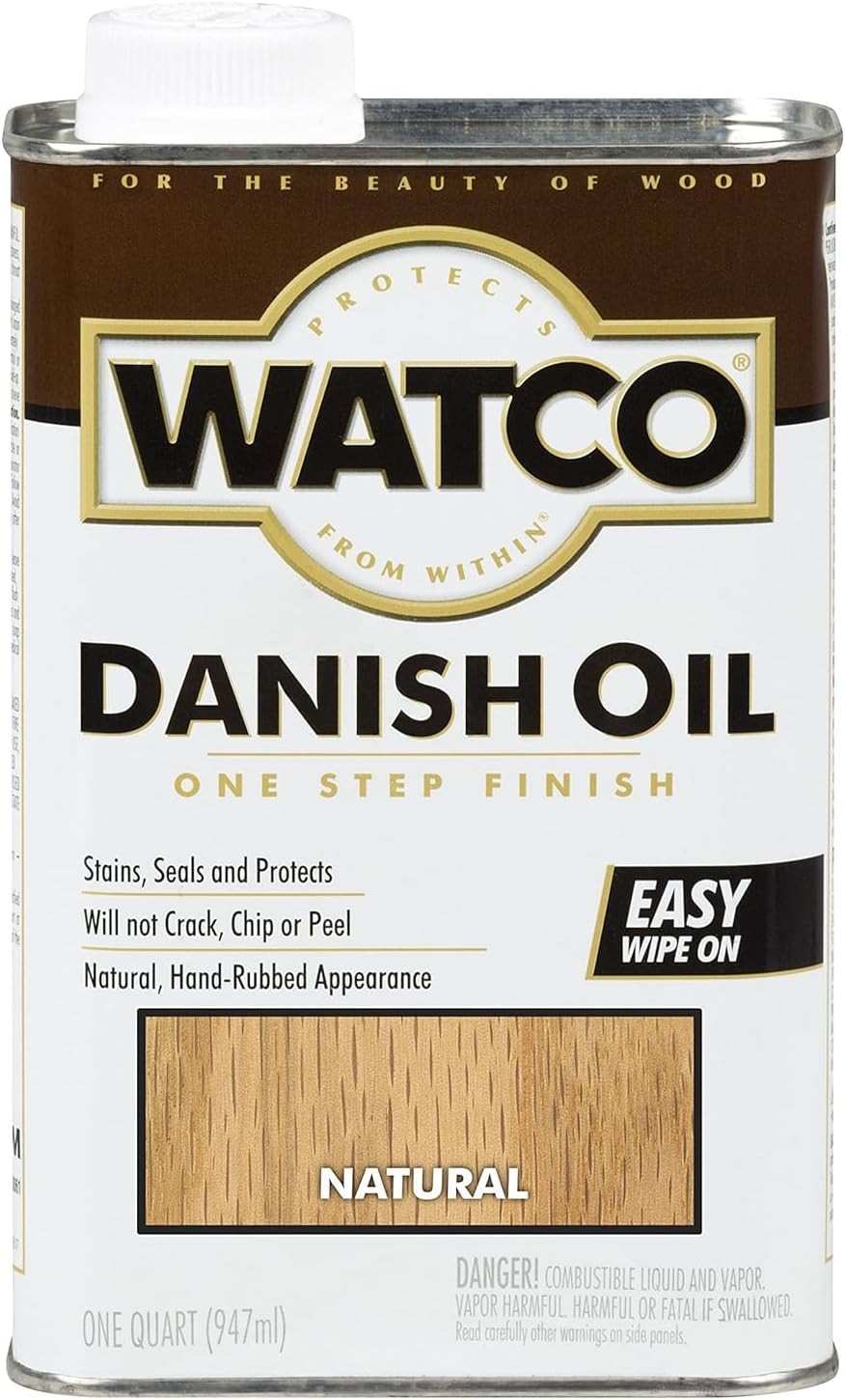 Danish Oil Wood Finish, Natural, Quart – Enhance Your Wood’s Beauty