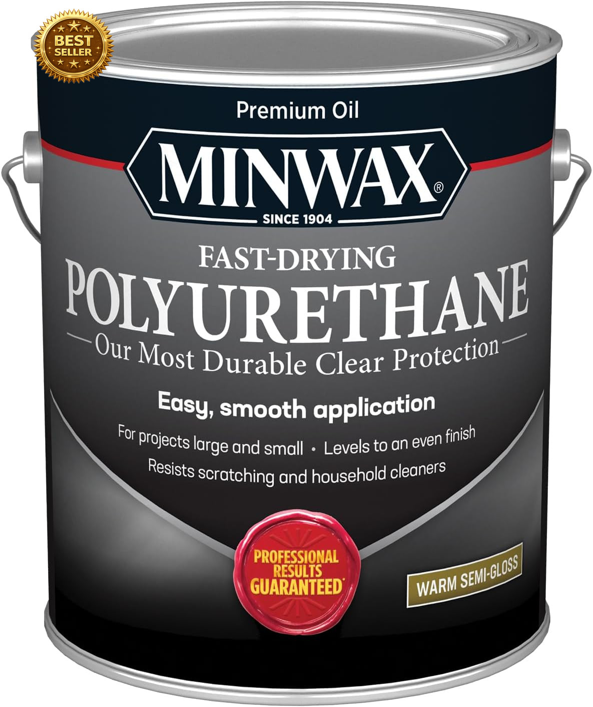 Fast Drying Polyurethane Protective Wood Finish, Clear Semi-Gloss, 1 Gallon