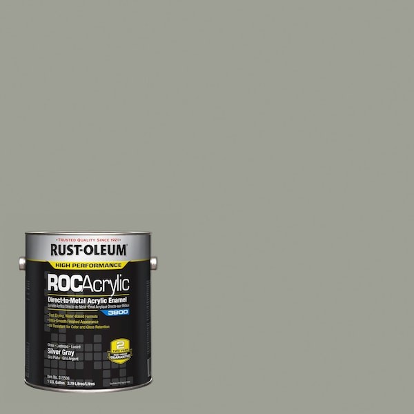 Rust-Oleum 315506 Acrylic Enamel Coating, Silver Gray, 1Gal
