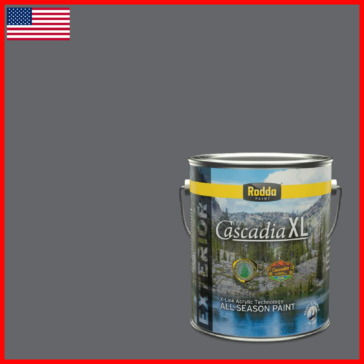 Rodda Paint Rodda Cascadia Xl Exterior Satin In One 1-Gallon Midnight Magic