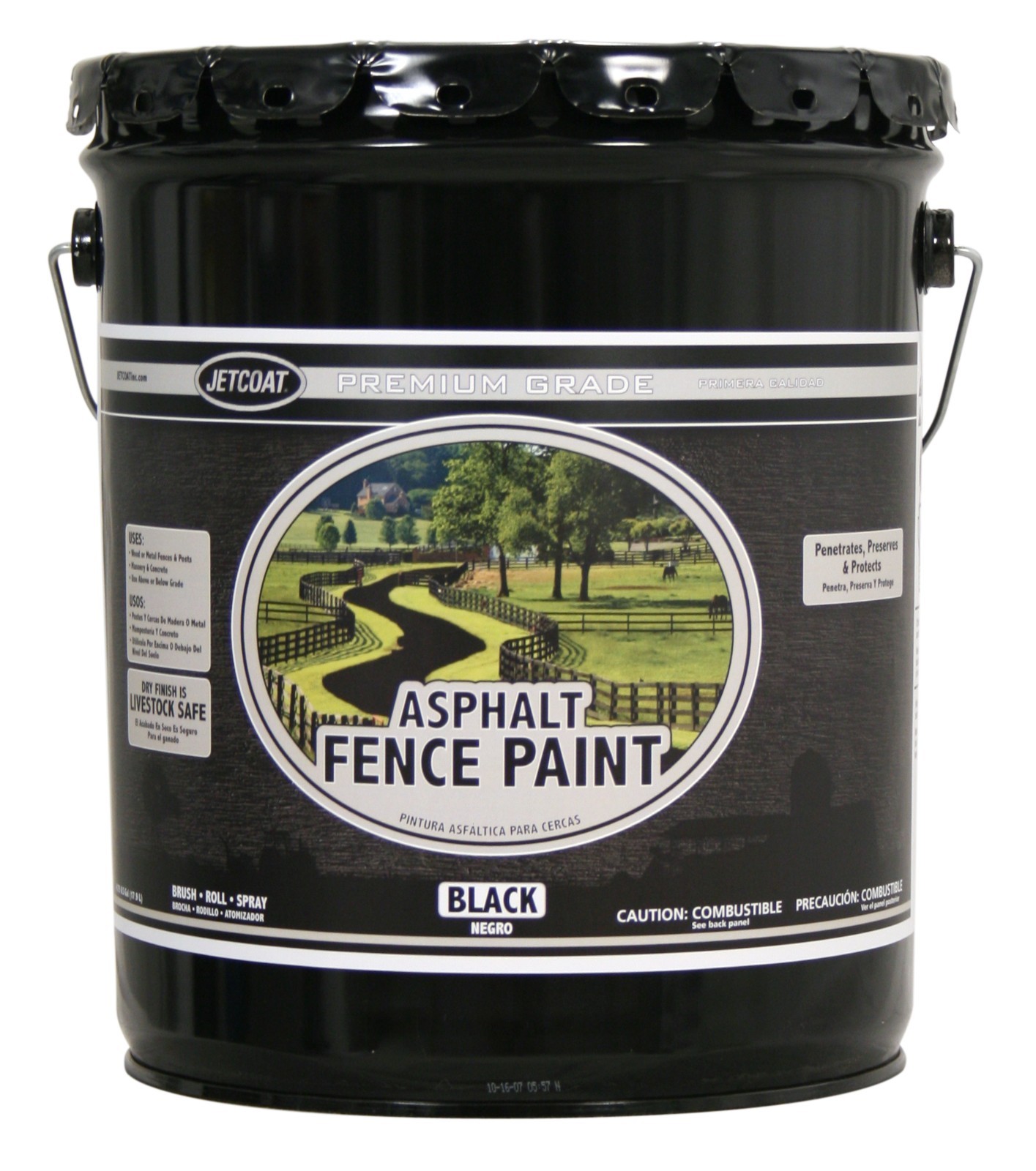 JetCoat Farm Pride Asphalt Fence Paint, 4.75 gallon pail