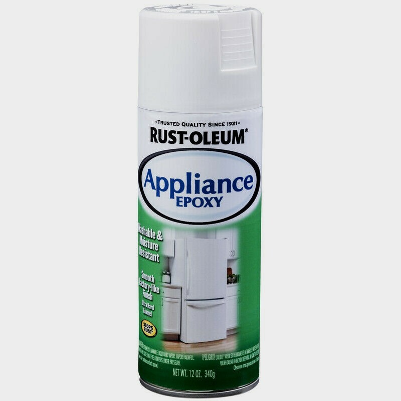 Rust-Oleum WHITE Specialty APPLIANCE Epoxy For Metal Stops Rust 12oz 7881830 NEW