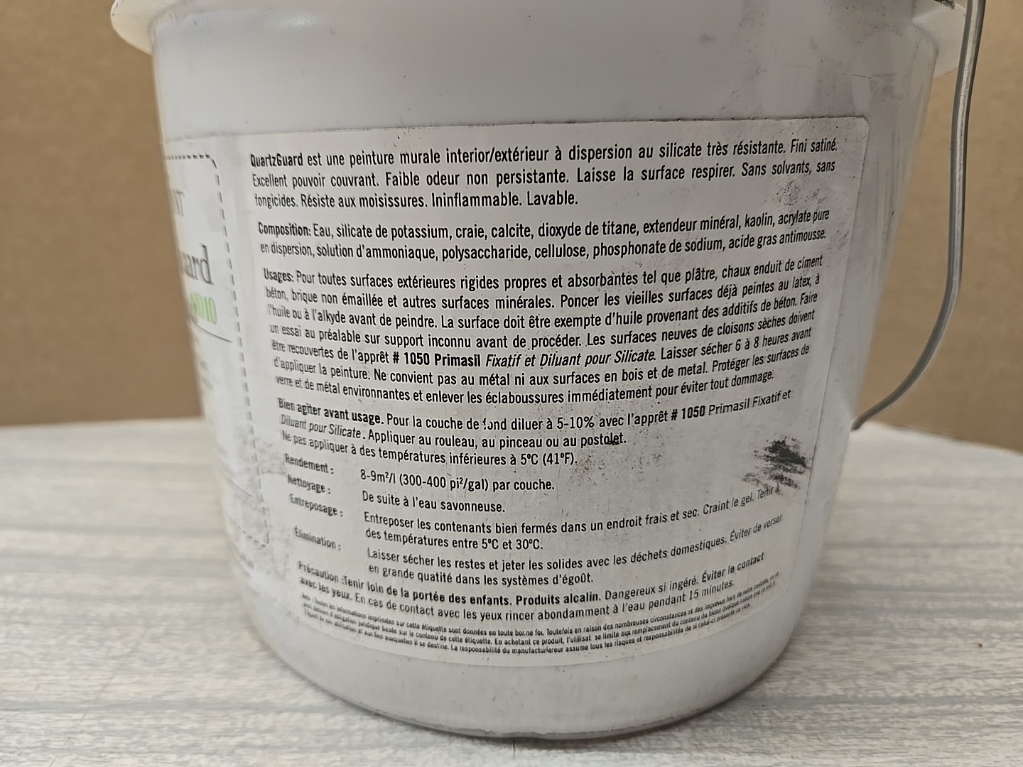 PermaTint QuartzGuard Interior/Exterior Paint For Brick/Stone- Black- 1 Gallon