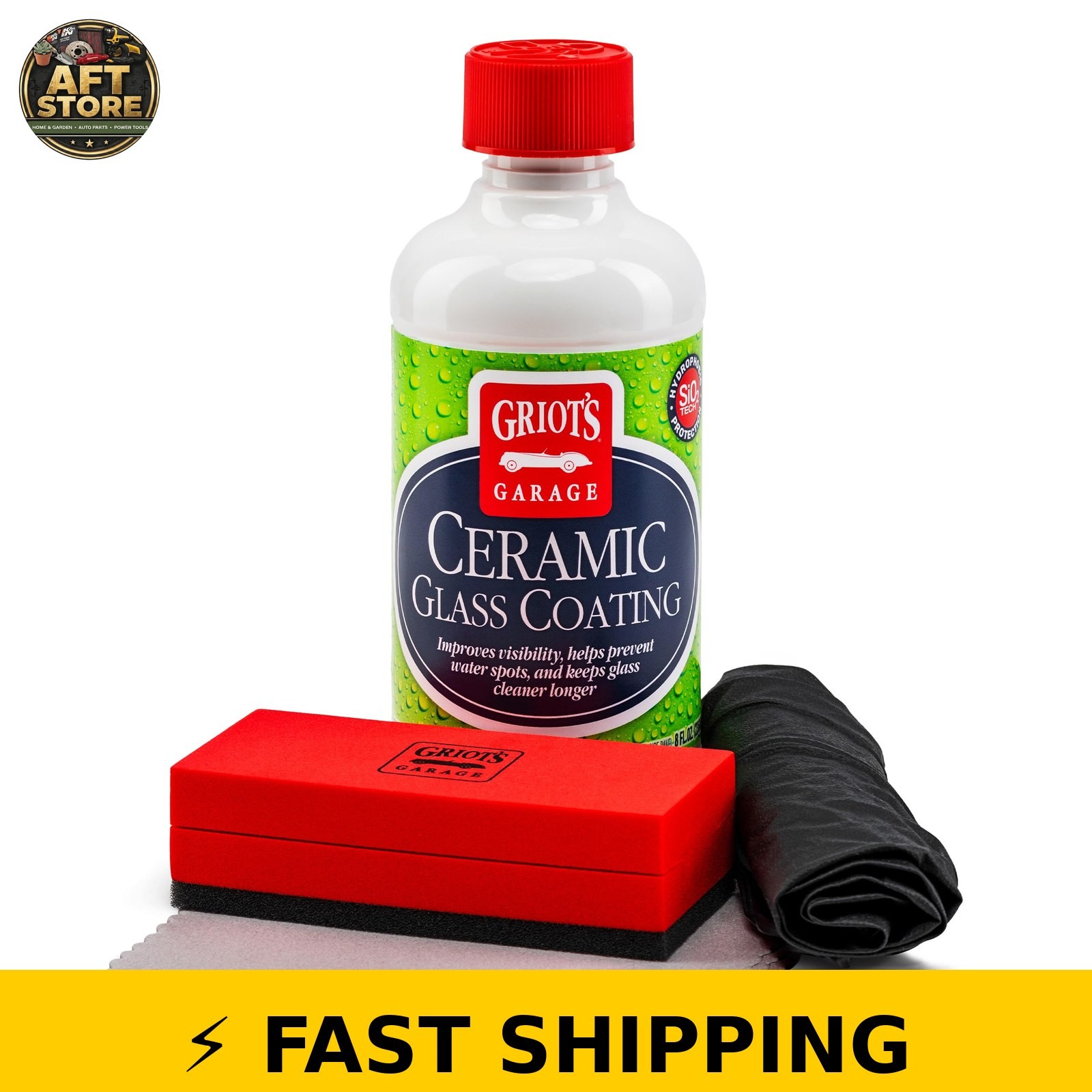 Griot’s Garage Ceramic Glass Coating Kit for Cars – SiO2 Sealant