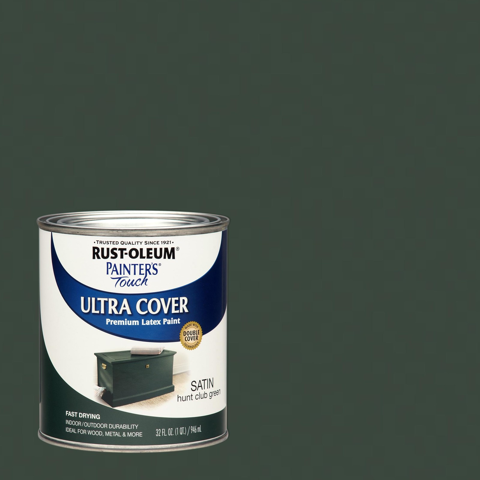 Rust Oleum Painter’s Touch Satin Hunt Club Green Paint 1 Quart Multi Surface