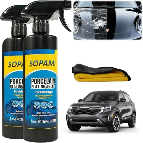 Ceramic Coating Spray (2 Pack), Hydrophobic Car Wax for 17.6 Fl Oz (Pack of 2)