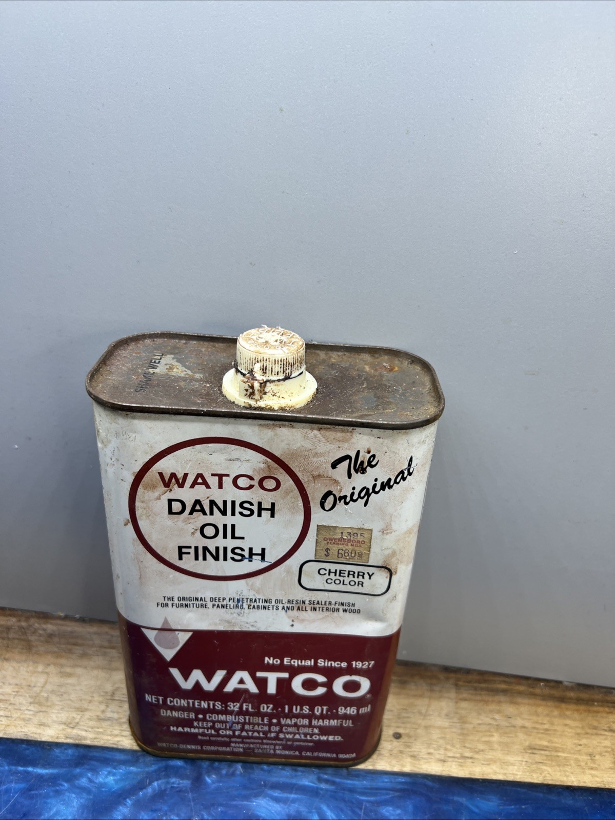 Vintage Watco Danish Oil Cherry Quart 1/2 Full Discontinued HTF