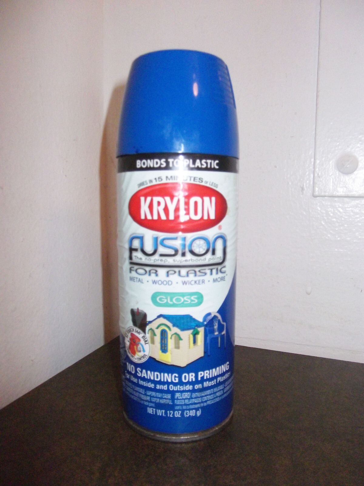 Krylon Fusion For Plastic Aerosol Spray Paint, 12oz, 2329 Patriotic Blue