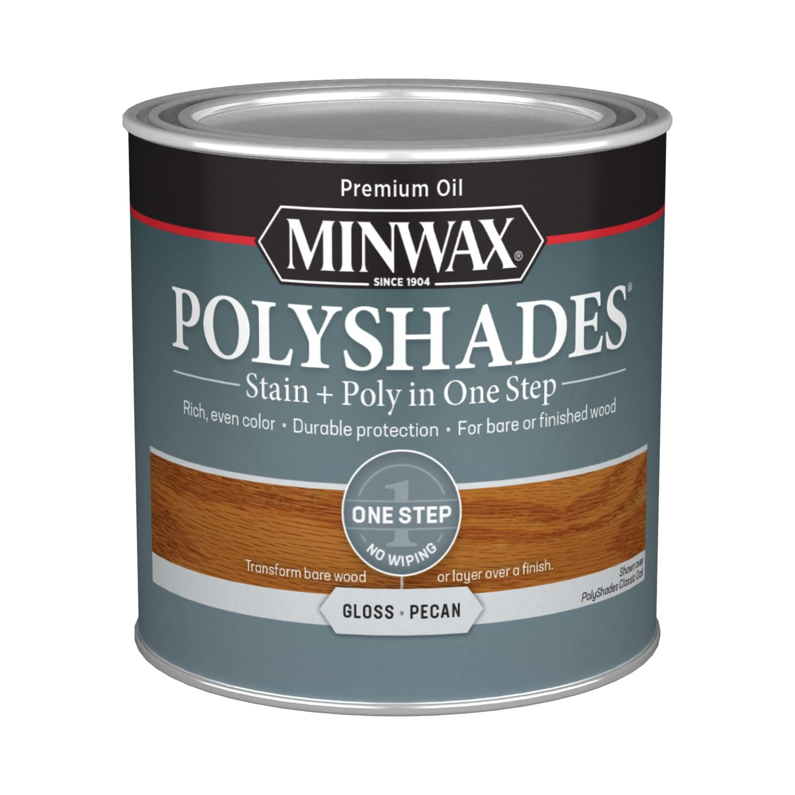 Minwax PolyShades 1 2 Pint Oil Based Wood Stain and Polyurethane Finish