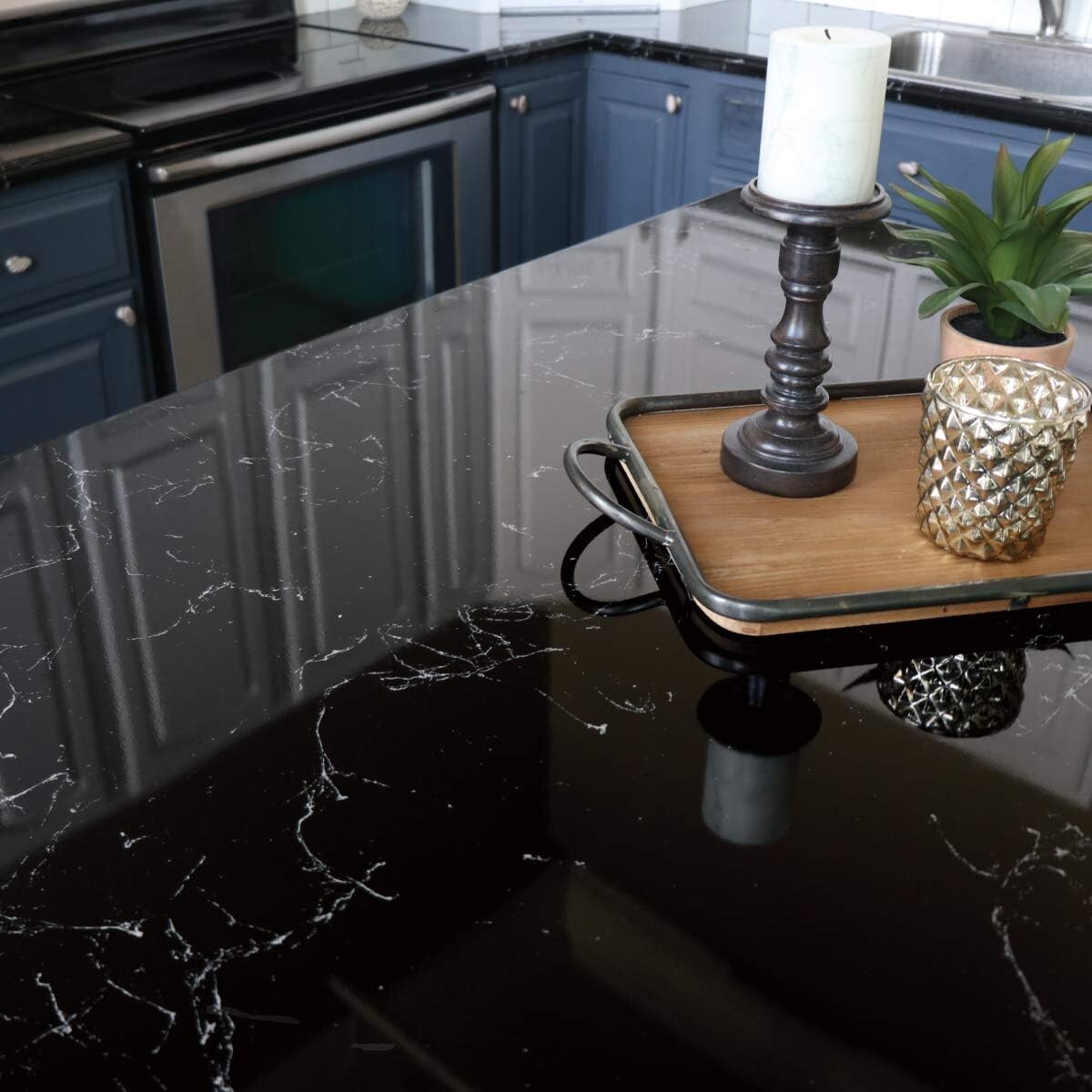 Easy Three-Step Acrylic Countertop Paint Kit – Belgotta Black 110 Fl Oz
