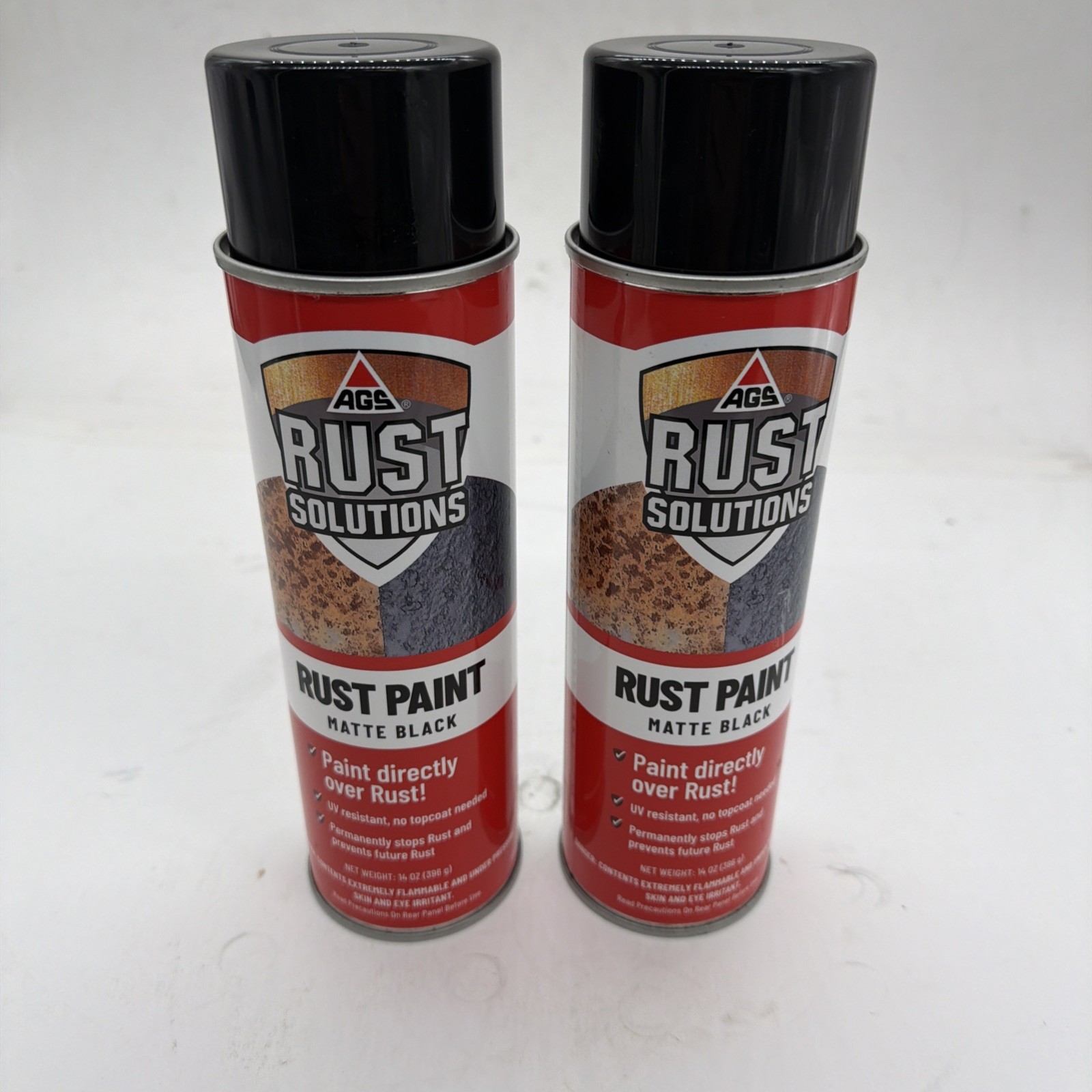 2 Pack AGS Company AOR-14 Rust Paint for Stopping Rust and Preventing Rust