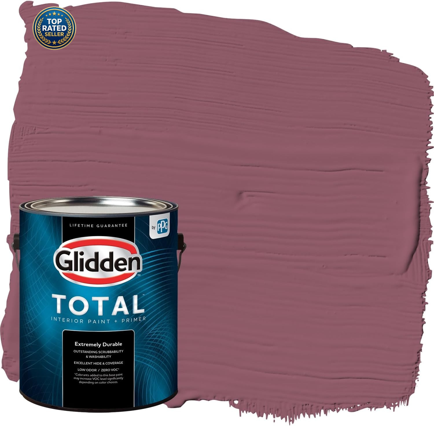 Total Interior Wall Paint & Primer All-In-One, Cabernet/Purple, Semi-Gloss, 1 Ga