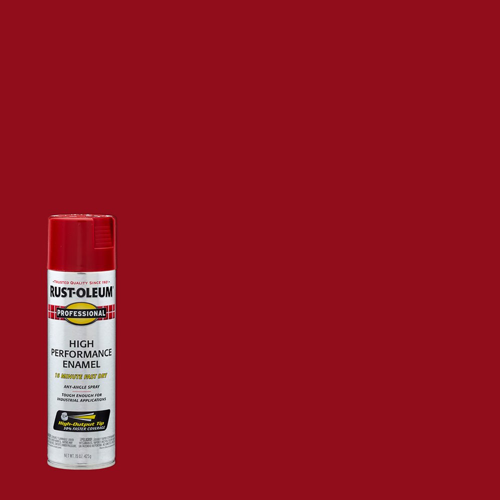 High Performance Gloss Enamel Red Spray Paint Metal Wood Rust Protection 15 Oz
