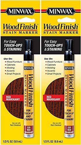 Wood Finish Stain Marker – Red Mahogany – 2 Pack, Perfect for DIY Projects & Tou