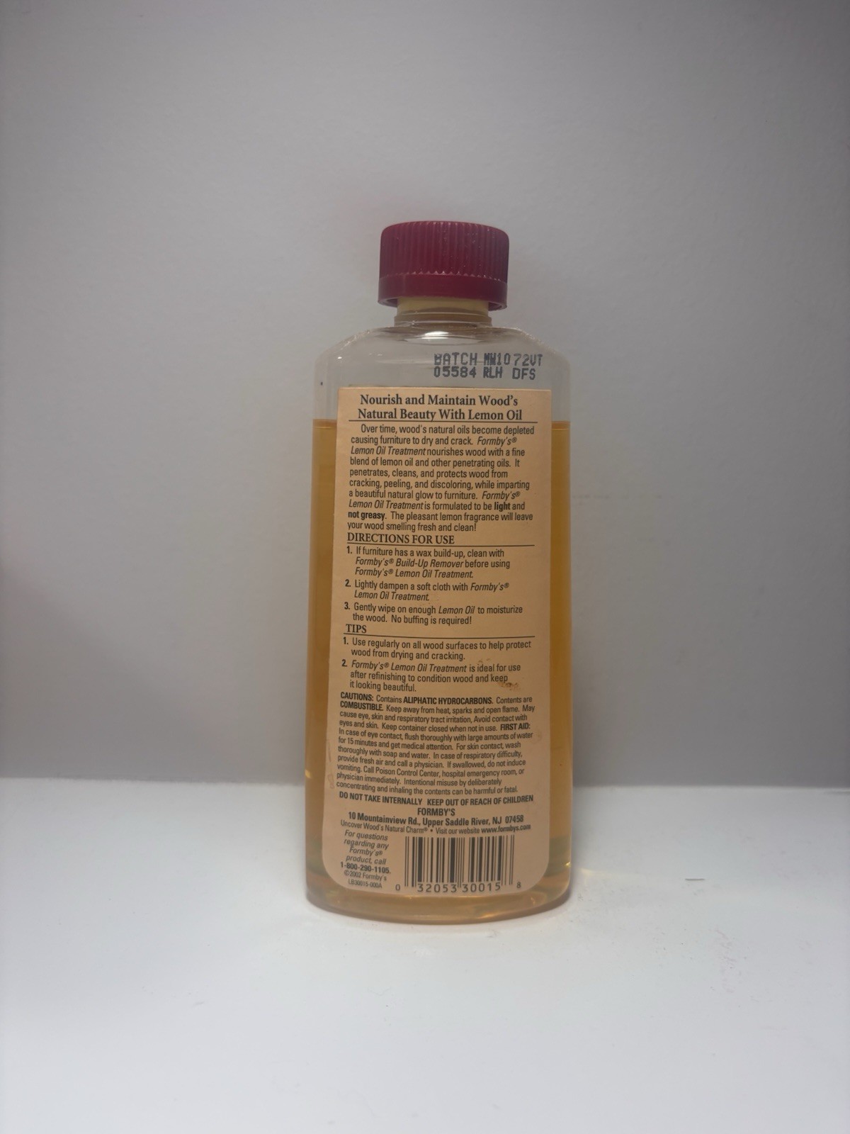 Formby’s Penetrating Lemon Oil Treatment 90% Full 8 oz Opened
