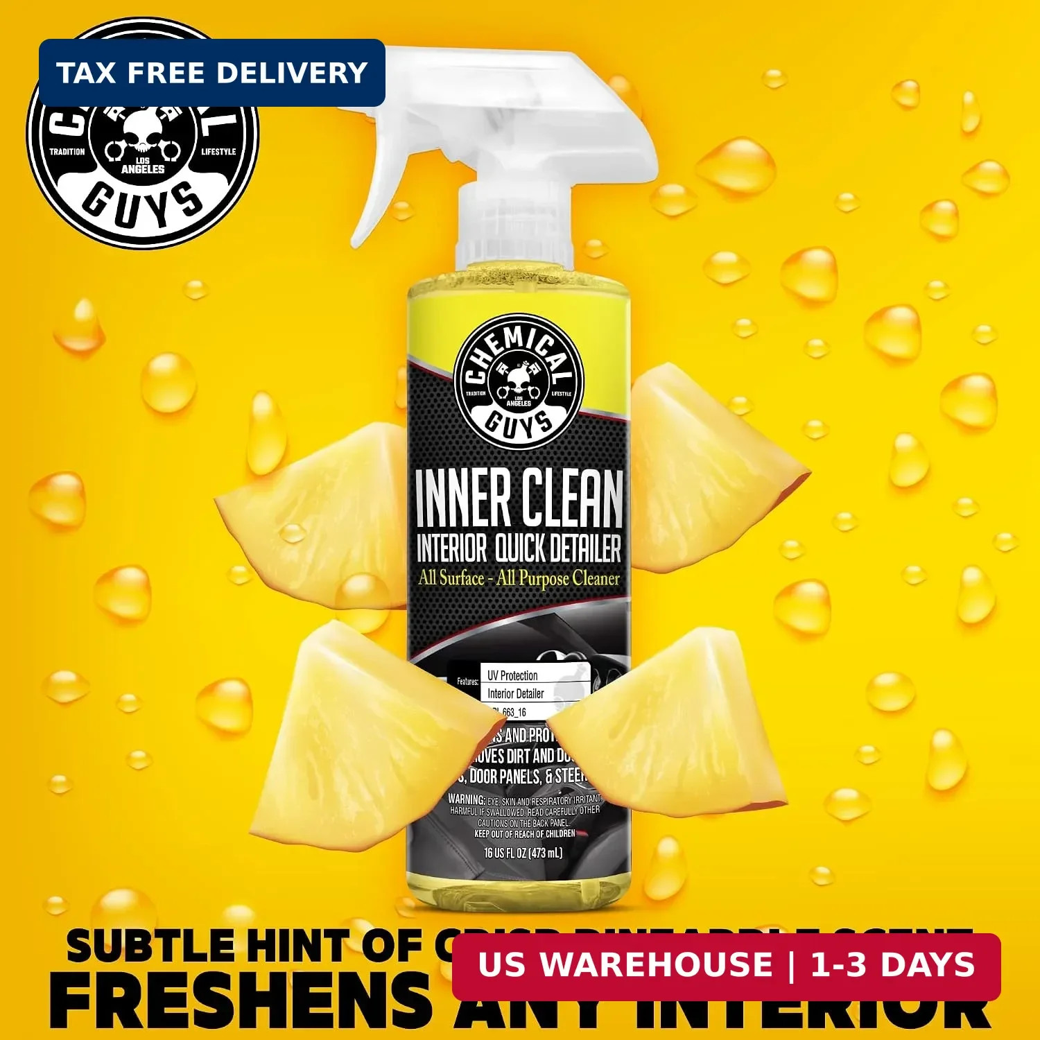 Chemical Guys, InnerClean Interior Quick Detailer & Protectant Spray, 16 oz | Sp