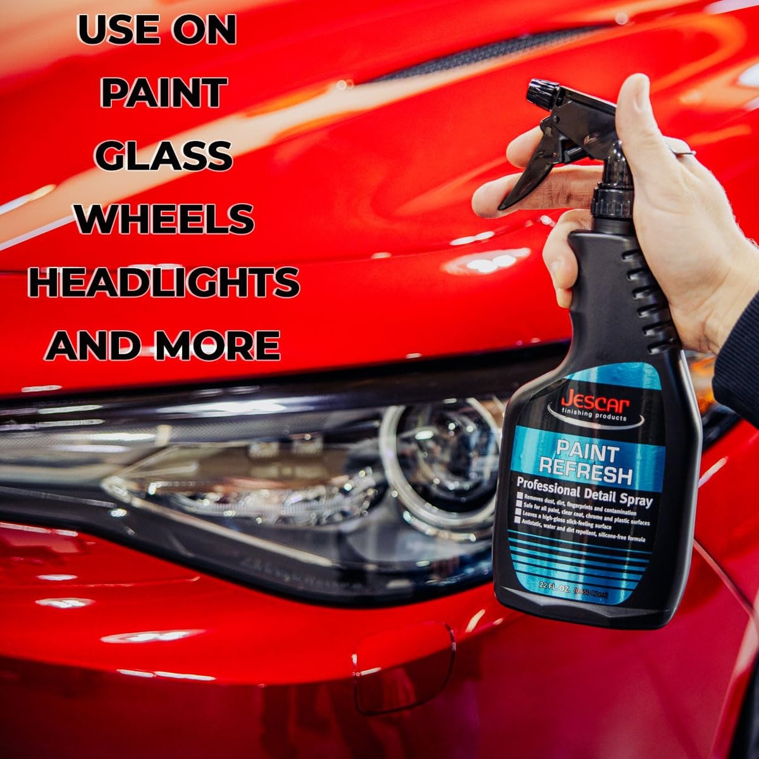 Jescar Paint Refresh Detail Spray – 128oz – Quick Detailer, Spray On Wipe Off…