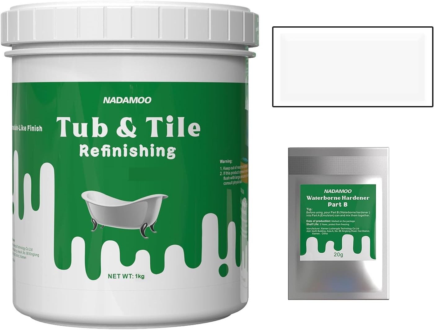 35 oz Tub and Tile Refinishing Kit in White – Low Odor & Durable Finish