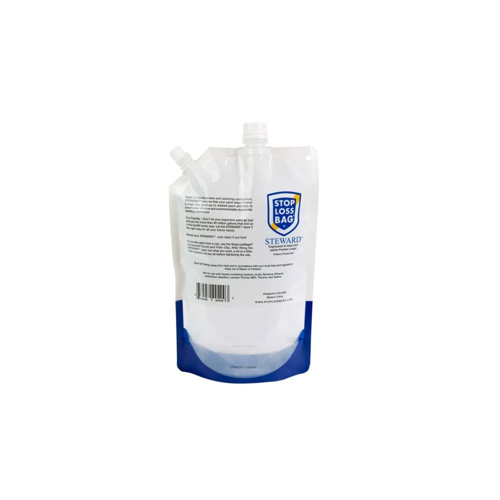 StopLossBags Steward Contractor Bundle – 8 Pack Solvent Bags, Funnel, Filler Cl