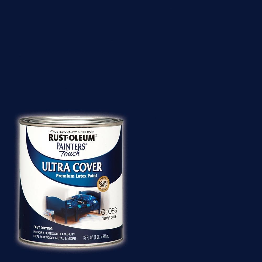Rust Oleum Painter’s Touch Gloss Navy Blue 1 Quart Multi Purpose Paint