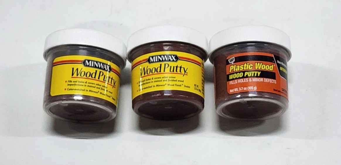 2 Minwax Wood Putty Red Mahogany 3.7 Oz + Bonus Free DAP Wood Putty 3.7Oz