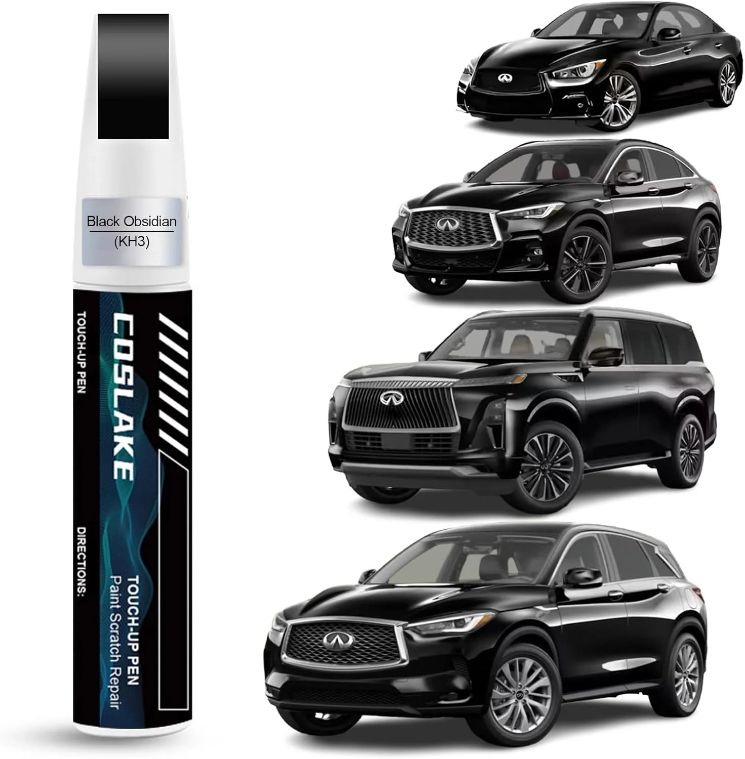 Car Touch Up Paint(Black Obsidian(KH3)) for INFINITI, Car Paint Scratch Repair K
