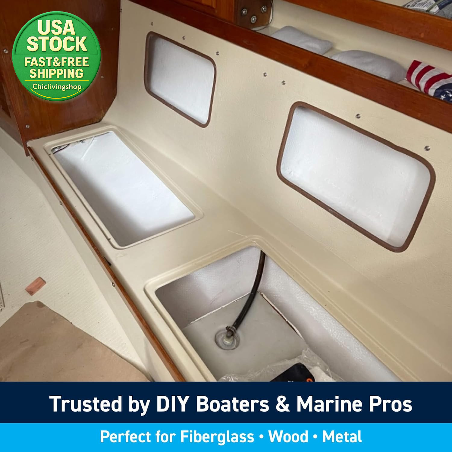 Epoxy Based Bilge Paint White 128 Fl Oz Waterproof Marine Paint