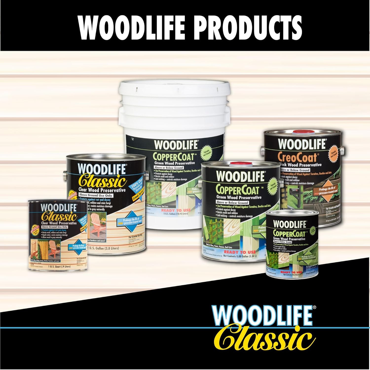WOODLIFE Classic Clear Wood Preservative – 4 Gallon Pack for Superior Defense